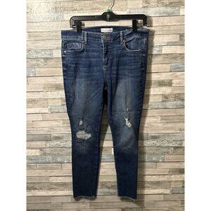 Women’s the loft denim jeans dark wash skinny leg size 10